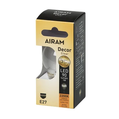 E27 Klotlampa LED 2200K 1W 90 lumen