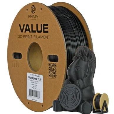 Prima PrimaValue PLA+ High Speed - 1,75mm - 1kg - Sort 7340002119687 Modsvarer: N/A