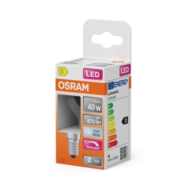 OSRAM LED Pallo 40 Himmennettävä Kirkas 3,4W 840 E14 4099854444739 Vastaa: N/A