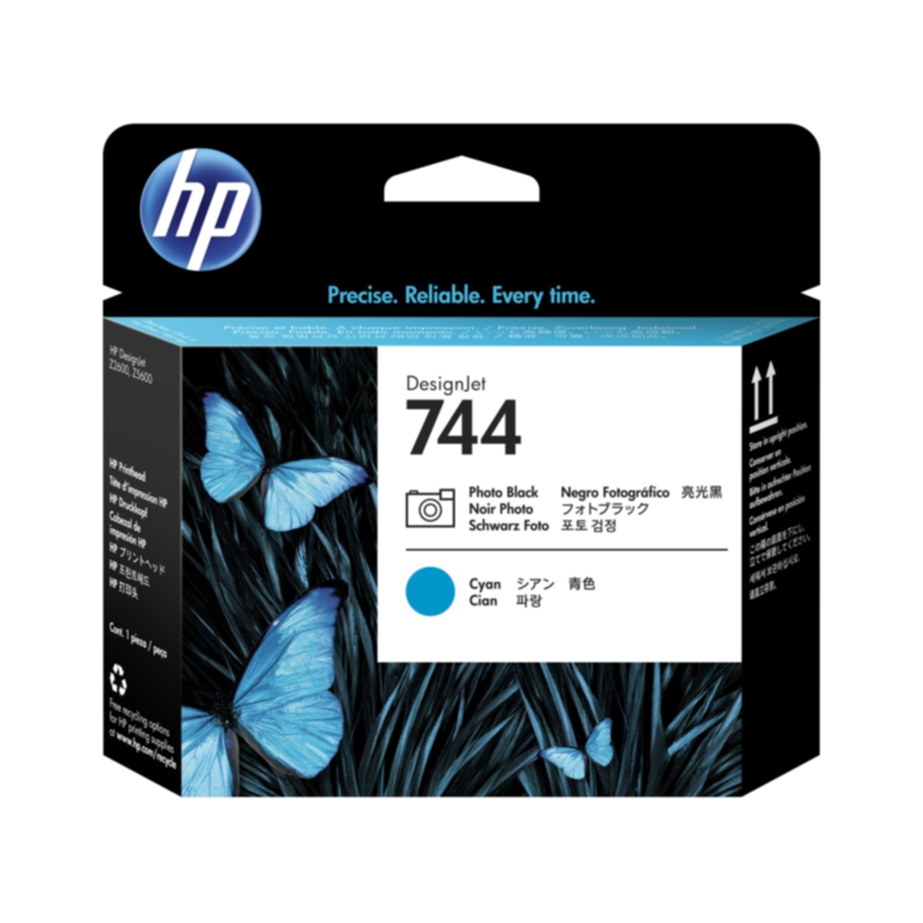 HP 744 Skrivhuvud fotosvart/cyan