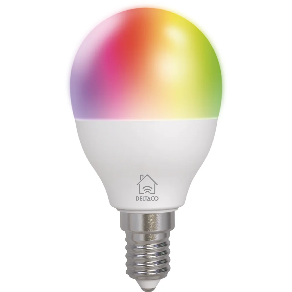 Smart Home LED-lampa, E14, G45, WiFi 2,4 GHz, 4,9W, 470 lm