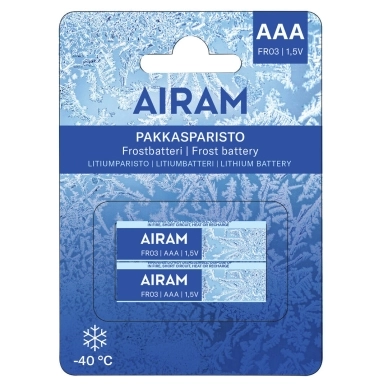 AIRAM alt Frostbatteri Litium FR03 AAA 2-pack