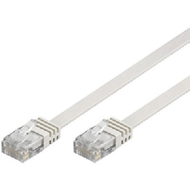 DELTACO U/UTP Cat6 laitekaapeli, litteä, 5m, 250MHz, valkoinen TP-65V-FL Vastaa: N/A