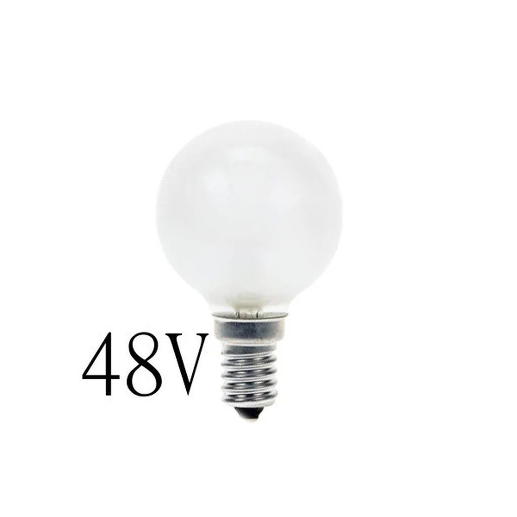 Skakstark matt Glöd Lågvoltslampa klot E14 40W 48V