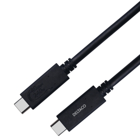 USB4 gen3, USB-C - USB-C, 5A EPR, svart, 0,8m