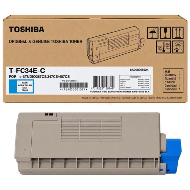 TOSHIBA TOSHIBA T-FC 34 EC Tonerkassette Cyan 6A000001524 Modsvarer: N/A