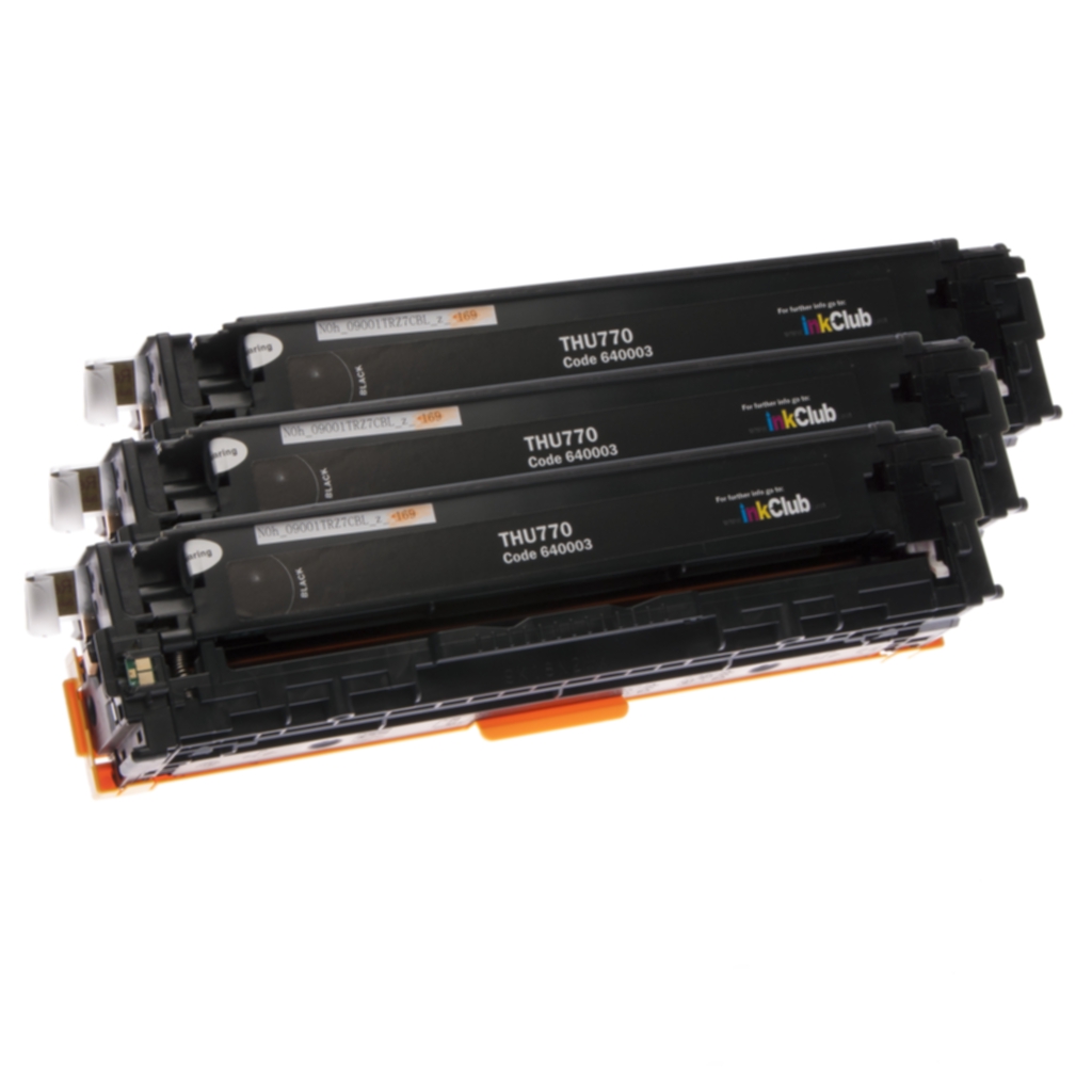 inkClub 3 pk. sorte tonerkasetter THU770-3 Tilsvarer: CB540A