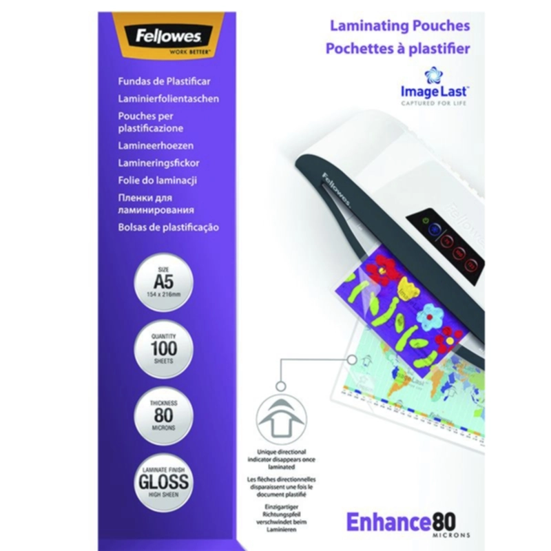 Lamineringsfickor A5 80 mic. 100/fp, Blank