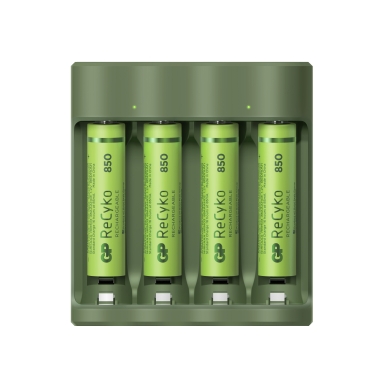 GP BATTERIES alt GP ReCyko Everyday-batteriladdare (USB) inkl. 4st AAA 850mAh