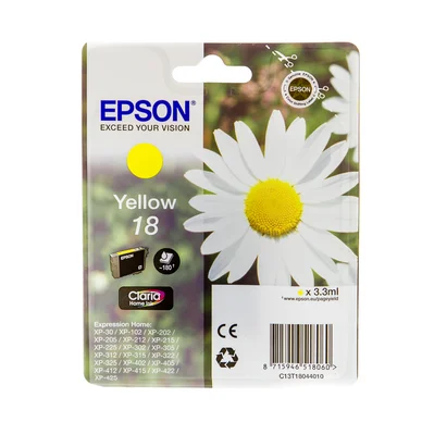 Epson Epson 18 Blækpatron Gul T1804 Modsvarer: N/A billede