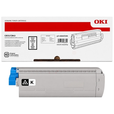 OKI Tonerkassette sort, 10000 sider 46443104 Modsvarer: N/A