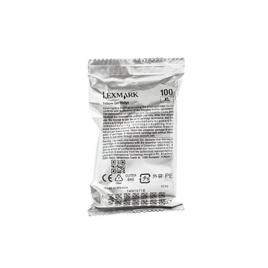 Lexmark Lexmark 100XL Blækpatron gul, 600 sider 14N1071E Modsvarer: N/A