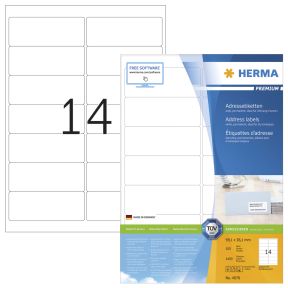 Étiquette HERMA Premium A4 99.1x38.1 (100)