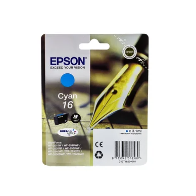 Epson Epson 16 Blækpatron Cyan T1622 Modsvarer: N/A billede