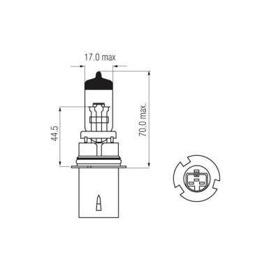 Bosma alt Bosma halogen billampa HB1 P29t 65/45W 12V