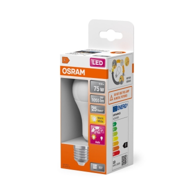 OSRAM LED Normaali Sensor Motion & Daylight 75 Matta 10W 827 E27 4099854040122 Vastaa: N/A