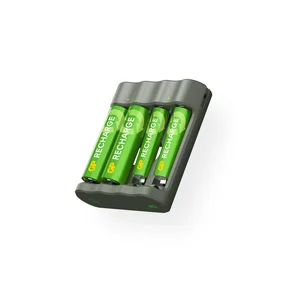 GP Recharge batterioplader inkl. 2x AA 2100mAh+2x AAA 800mAh