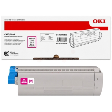 OKI - Høj kapacitet - magenta - original - tonerpatron - for C833dn, 833n, 843dn