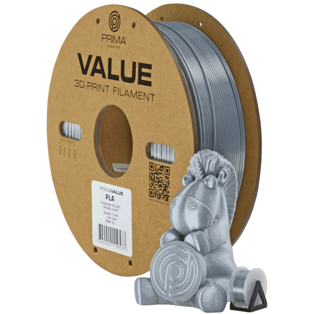 PrimaValue PLA+ - 1,75mm - 1kg - Silver