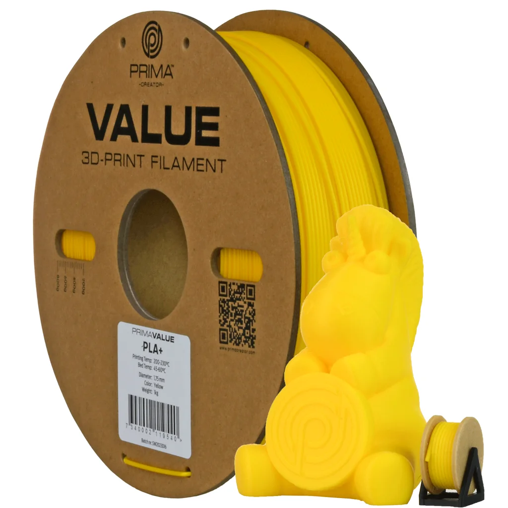 PrimaValue PLA+ - 1,75mm - 1kg - Gul