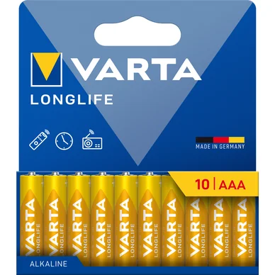 Varta Varta Longlife AAA batteri - 10 pk. 4103101761 Modsvarer: N/A
