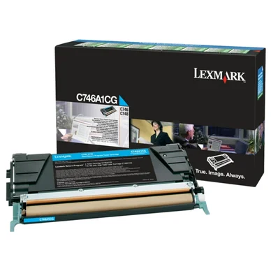 Lexmark Tonerkassette cyan 7.000 sider C746A1CG Modsvarer: N/A billede