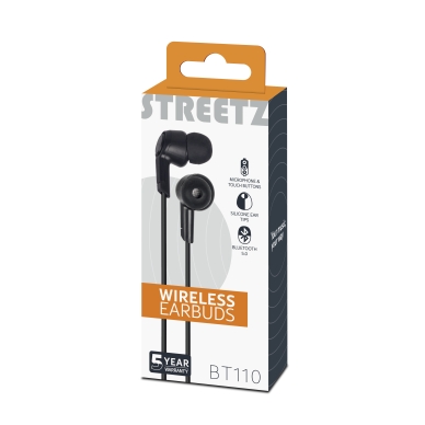 Streetz Streetz In-ear BT høretelefoner med mikrofon og kontrolknapper, sort HL-BT301 Modsvarer: N/A
