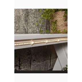 Flat lyskjede for utendørs bruk, 10 m med varmhvite LED