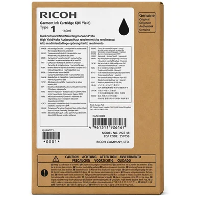Ricoh Blækpatron sort, 600 sider 257059 Modsvarer: N/A