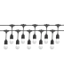 Garland 10m Ljusslinga 10xE27 Lampor IP44