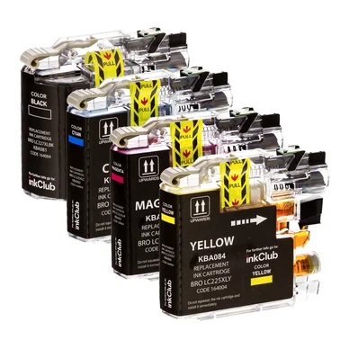 inkClub Multipakke blækpatroner - erstatter Brother LC227XL/LC225XL KBA08-4 Modsvarer: LC227XLVALBPDR