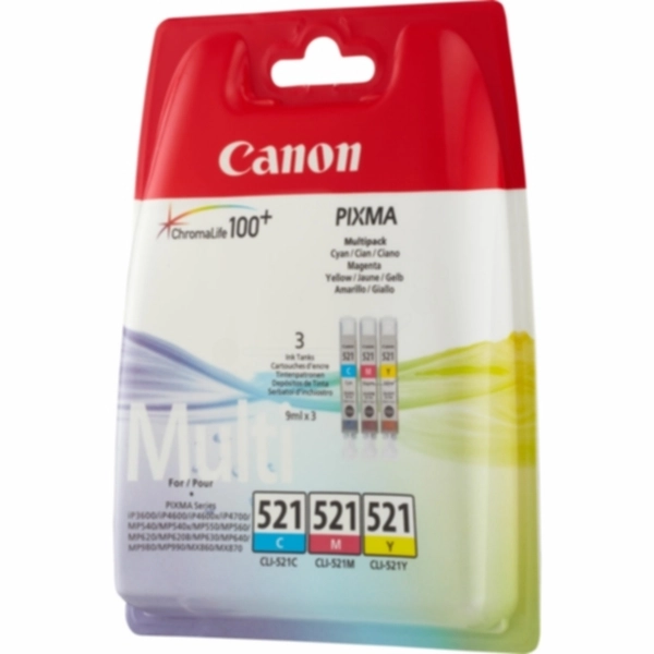 Canon CLI-521 C/M/Y Bläckpatron Multipack CMY