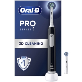 Oral-B Pro 1 Series 1 Eltandborste Black + Extra Refill