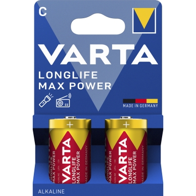 Varta Varta Longlife Max Power C batteri - 2 pk. 4714614422 Modsvarer: N/A