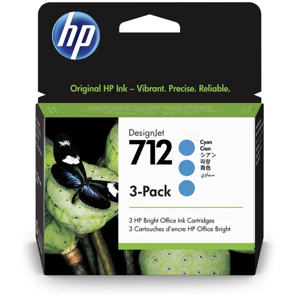 HP 712 Bläckpatron Cyan 3-pack