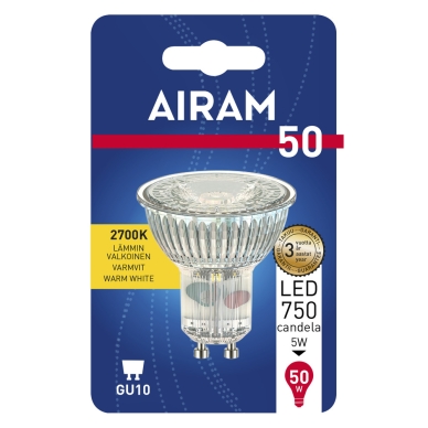 AIRAM alt GU10 spotlight LED 4W 2700K 410 lumen