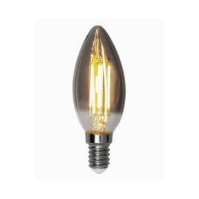 LED-lampe E14 C37 Soft Glow Smoke 3-trinns minne