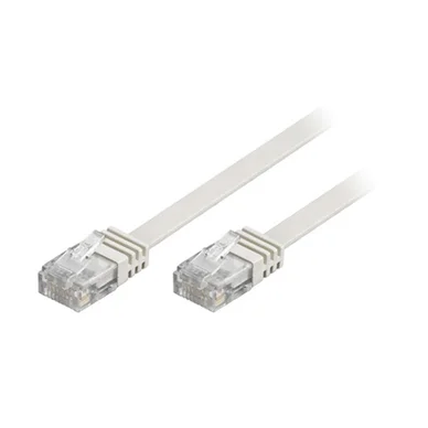 DELTACO U/UTP Cat6 Netværkskabel, fladt, 7m, 250MHz, Delta-certificeret, LSZH, hvid TP-67V-FL Modsvarer: N/A