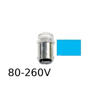 Blå LED signallampa T14x30 5lm Ba15d 0,4W 80-260V