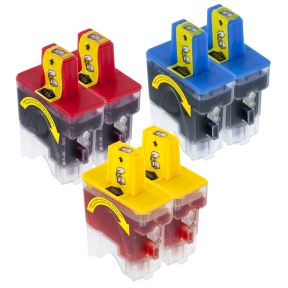 Multipack, 6 bläckpatroner, 2x(C/M/Y)