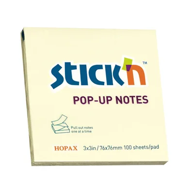 Stick'n Stick'n Z-Notesblok 76x76 100 Blad Gul 4712759213957 Modsvarer: N/A