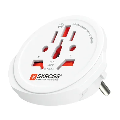 SKROSS Skross World to Europe travel adapter - Retail (white) 7640326820260 Vastaa: N/A