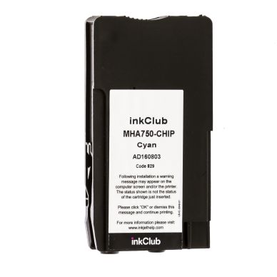 inkClub Druckerpatrone, ersetzt HP 951XL, cyan, 1500 Seiten MHA750-CHIP Replace: CN046AE