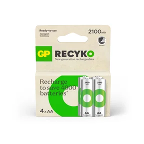GP Recyko AA-batteri, 2100 mAh, 4-pak