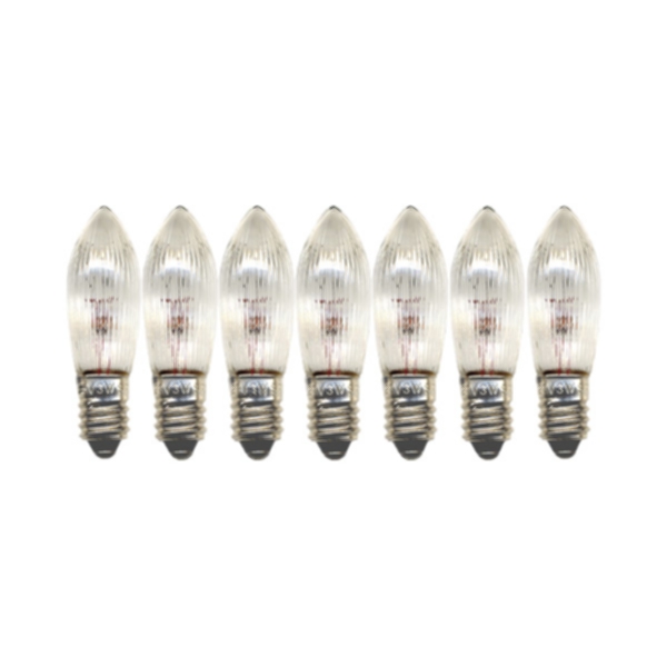 Glödlampa för ljusstake 7-ljus E10 3W 34V, 7-pack