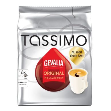 Tassimo Gevalia Tassimo mellemristet kaffekapsler, 16 port. 7622210001566 Modsvarer: N/A