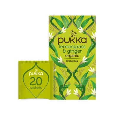 Pukka Pukka Lemongrass & Ginger tebreve 20-pak 5065000523923 Modsvarer: N/A