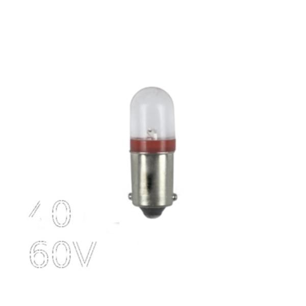 LED Signallampa Röd 10lm Ba9s T9x26 0,4W 40-60V