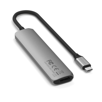 Satechi 6-i-1 USB-C Slim Multiport Adapter, Space Grey