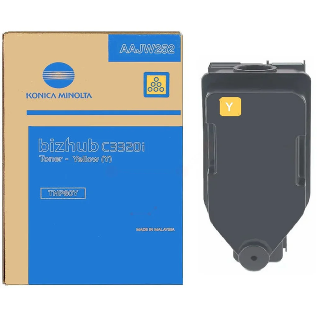 Konica Minolta TNP-80 Y Tonerkassett Gul